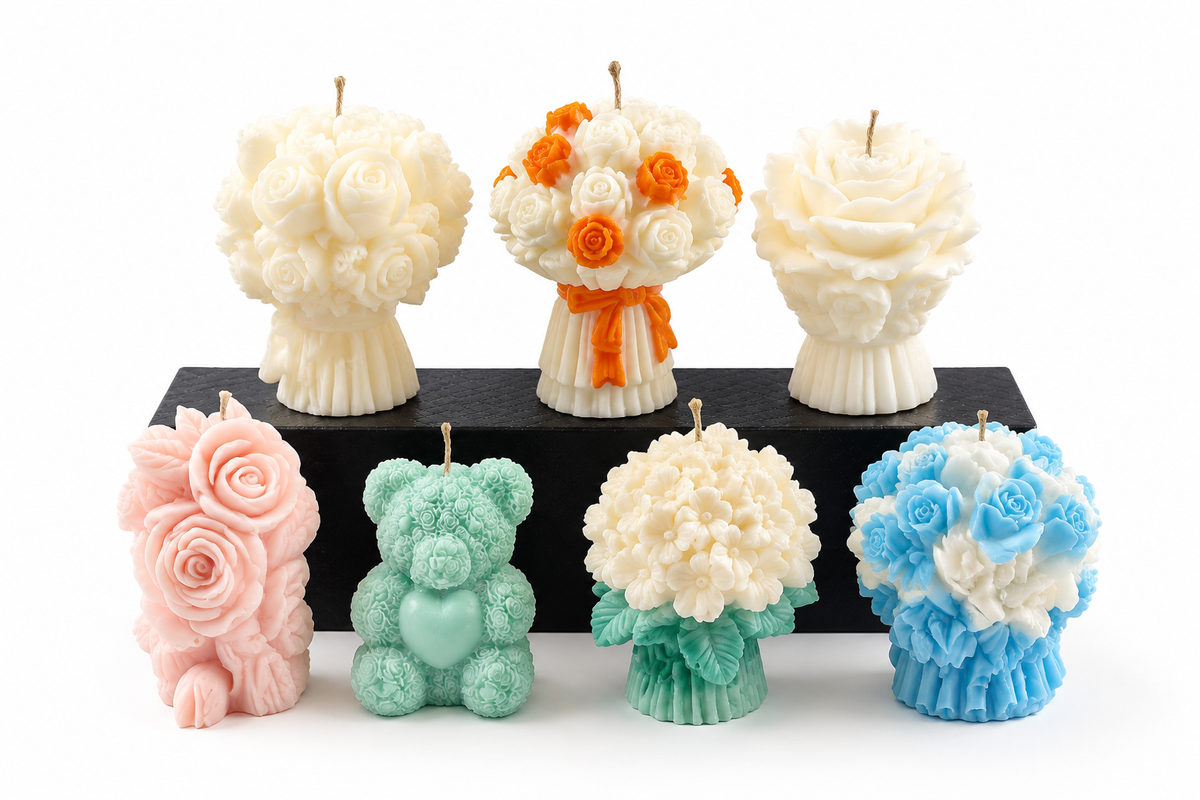 Sculpted Bouquet Soft Floral Candle