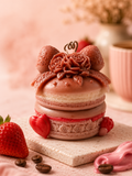 Strawberry Macron Dessert Candle