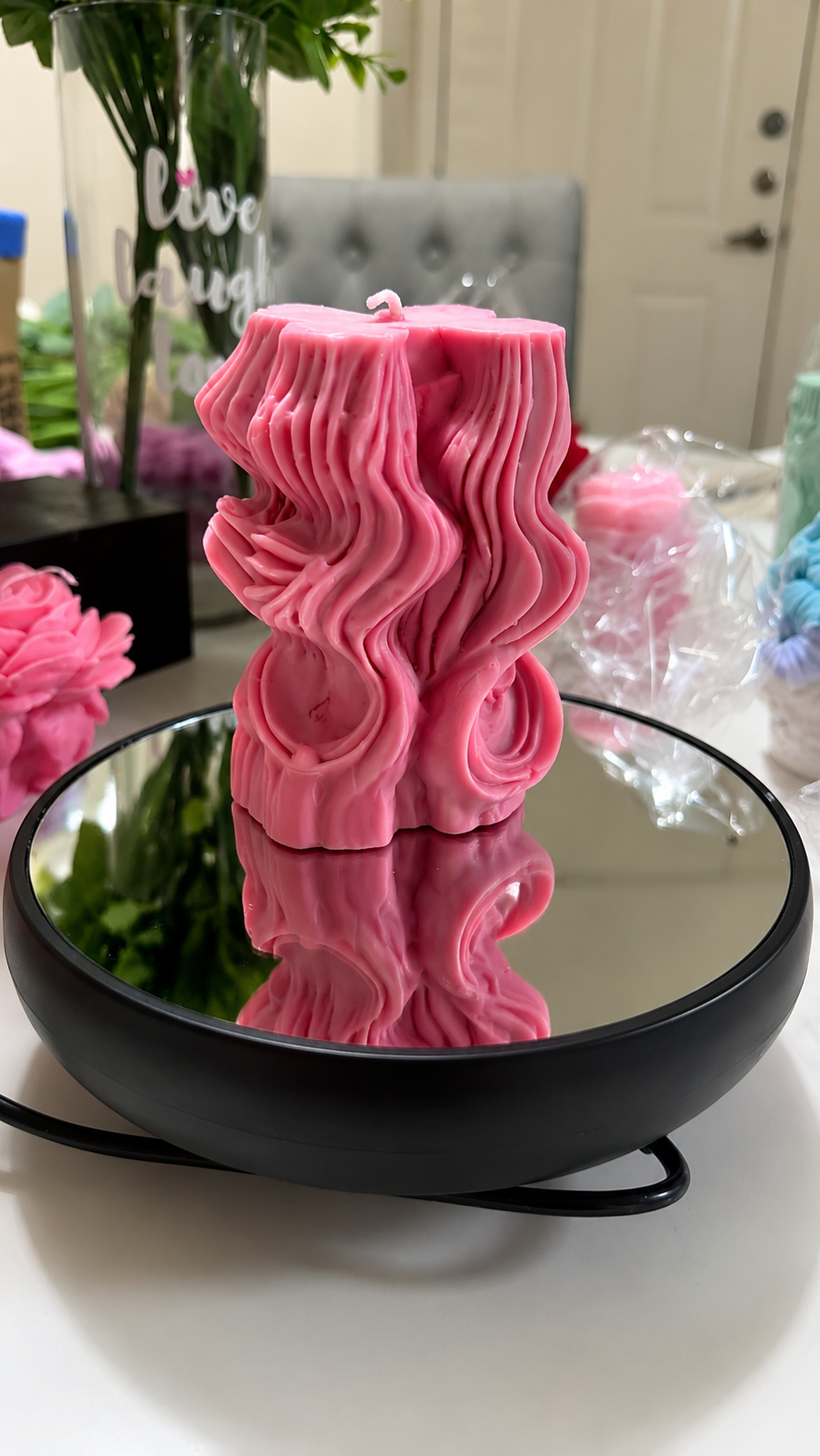 Luxury Handcrafted Vanilla Amber Pillar Candle
