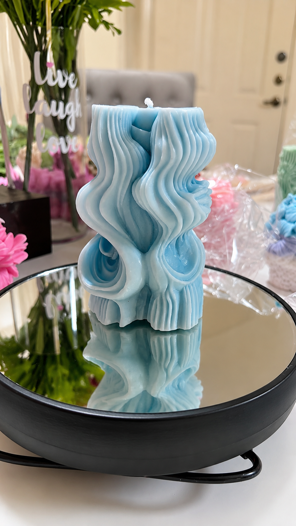 Luxury Handcrafted Vanilla Amber Pillar Candle