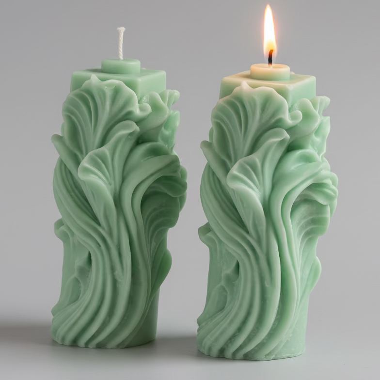 Floral Embrace Sculpted Candle