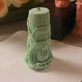 Mint Veil Pillar Candles