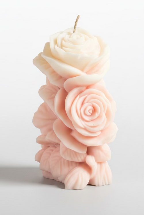 Bloom Sculpted Candle – Soft Floral