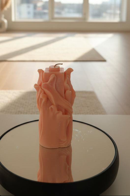 Floral Embrace Sculpted Candle