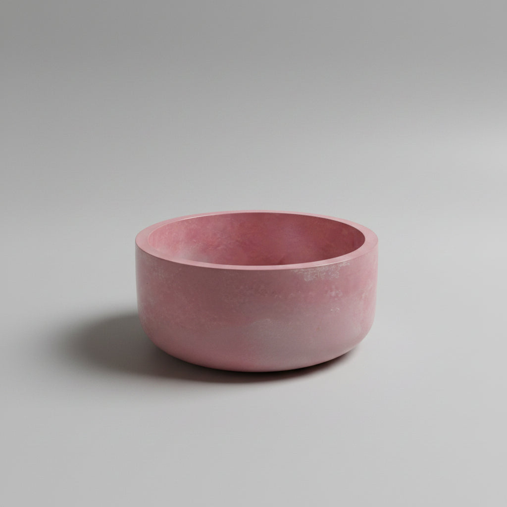 Round  Green Marble Concrete bowl