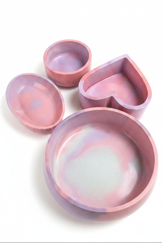 Amethyst Blush Heart Bowl 💜🩷