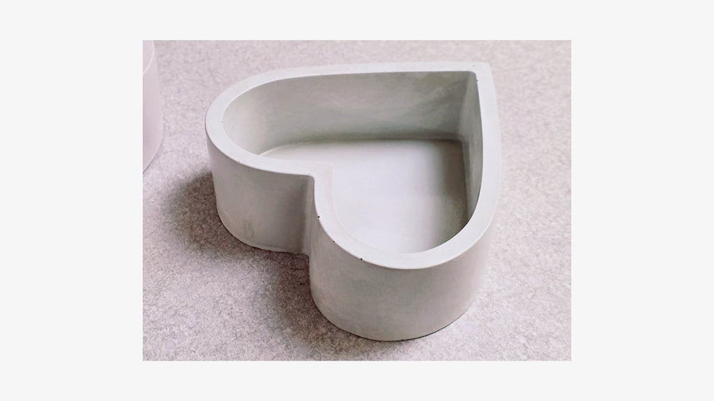 Heart-Shaped Decorative Cement Jar ❤️