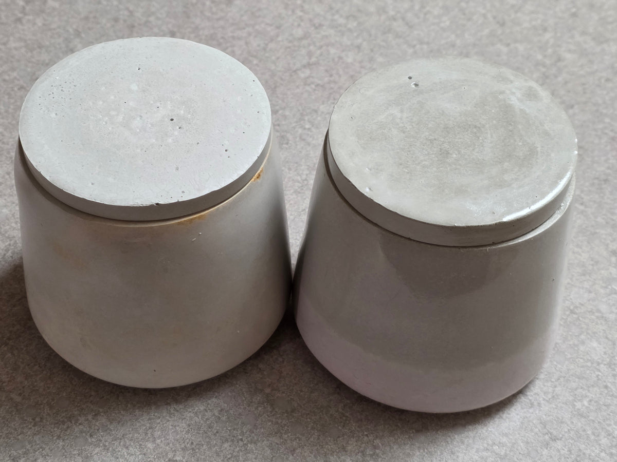 🤍 Handcrafted Concrete Jar with Lid
