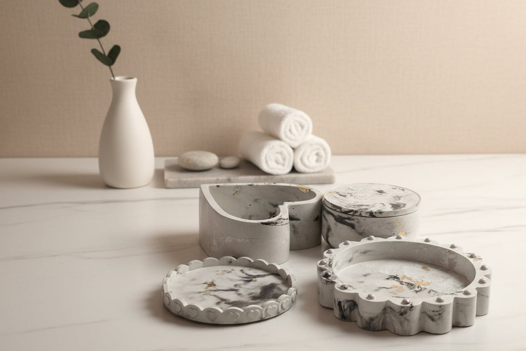 Gilded Marble Concrete Décor Collection