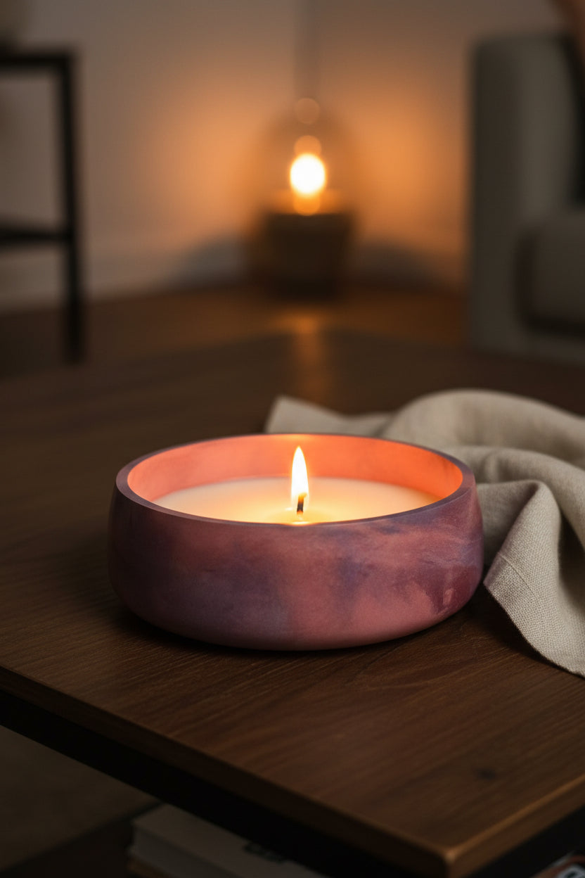 Amethyst Blush Marble Decorative Bowl