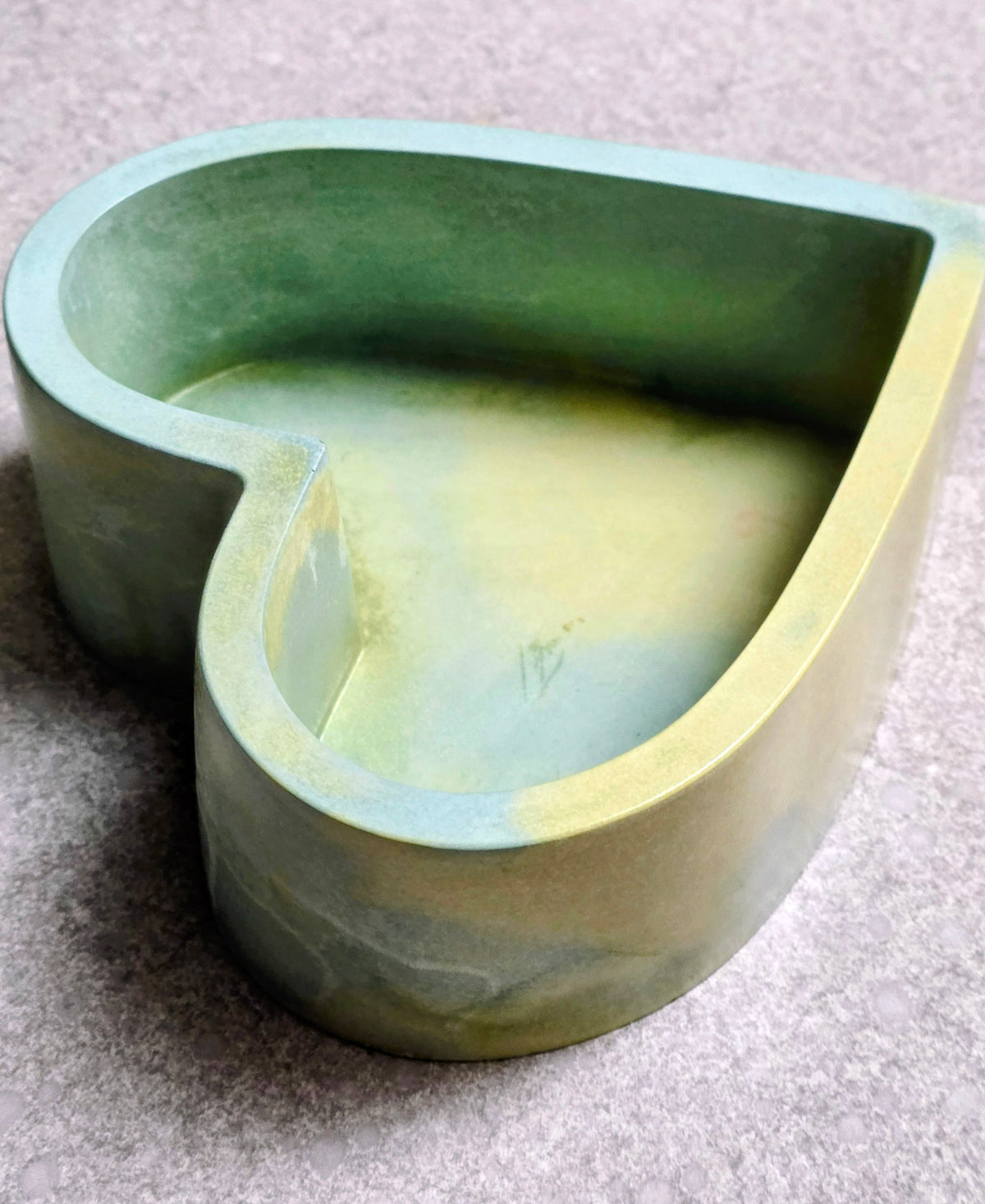 Heart-Shaped Decorative Cement Jar ❤️