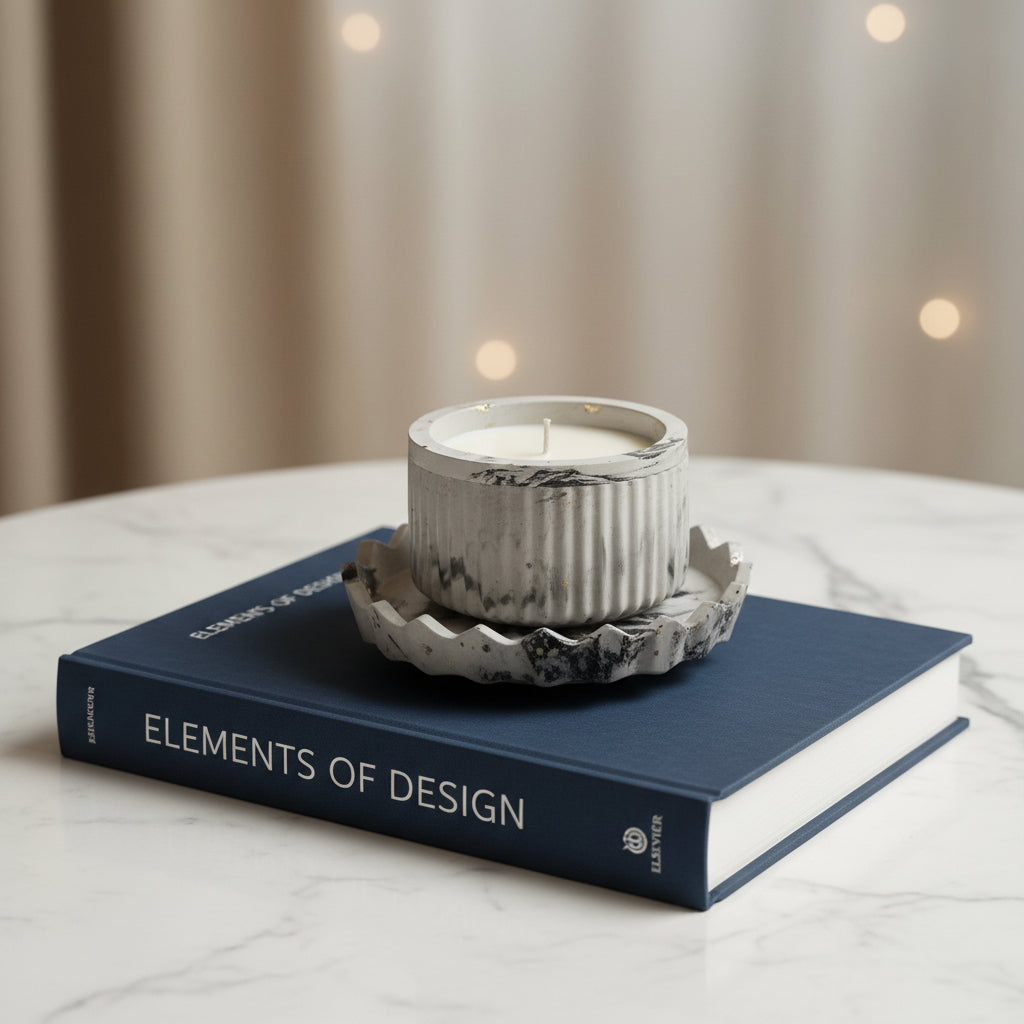 Noir Marble 3-Piece Concrete Vanity & Décor Set