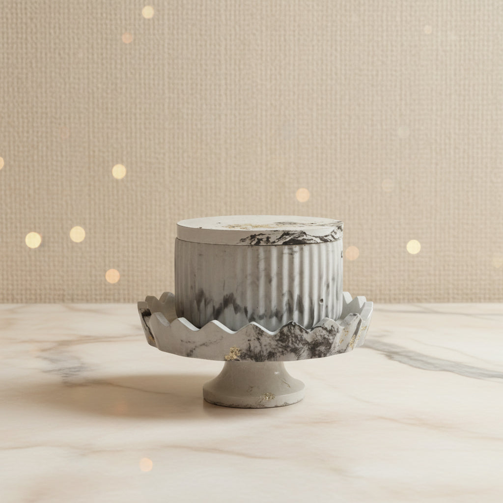 Noir Marble 3-Piece Concrete Vanity & Décor Set