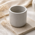 Gray Handcrafted Cement Jar