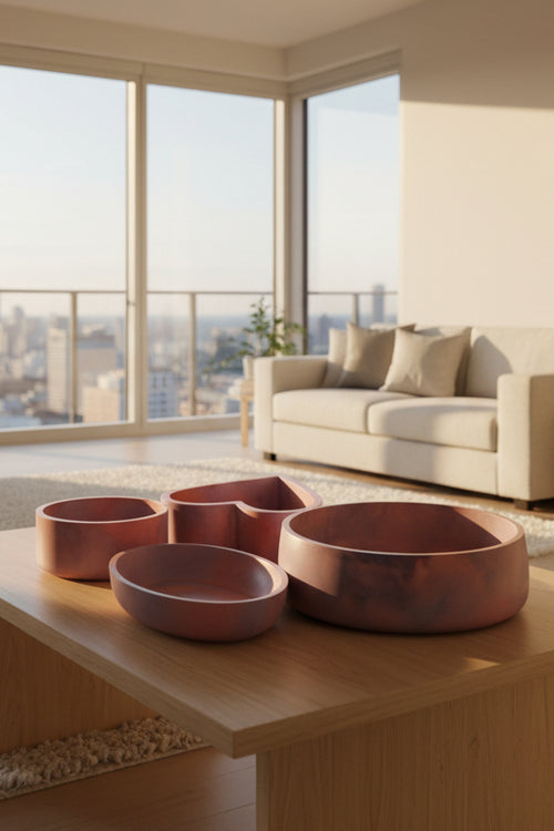 Amethyst Blush Four-Piece Decorative Bowl Collection