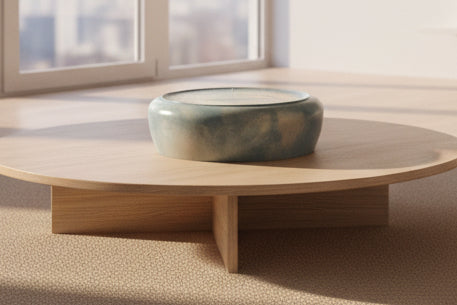 Ocean Mist Handcrafted Concrete Bowl