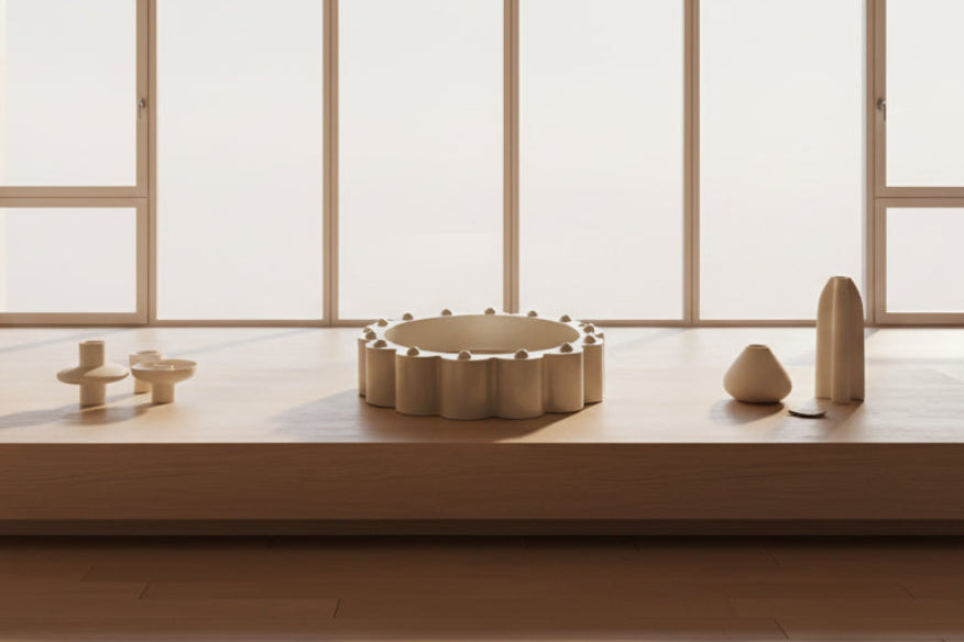 Grey Handcrafted Aurelia Tray
