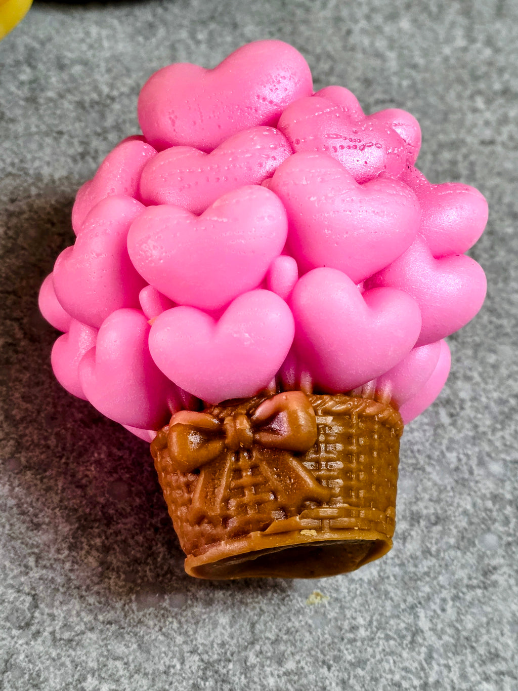 Blushing Hearts Bouquet Candle.
