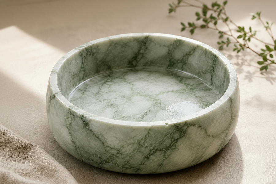 Green Marble Concrete Bowl