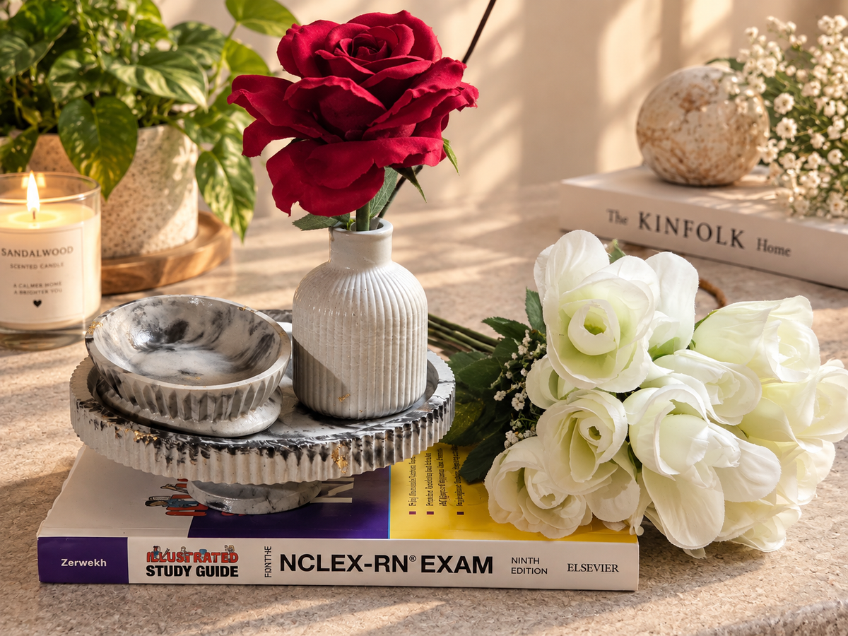 Marble Muse 3-Piece Concrete Décor Set