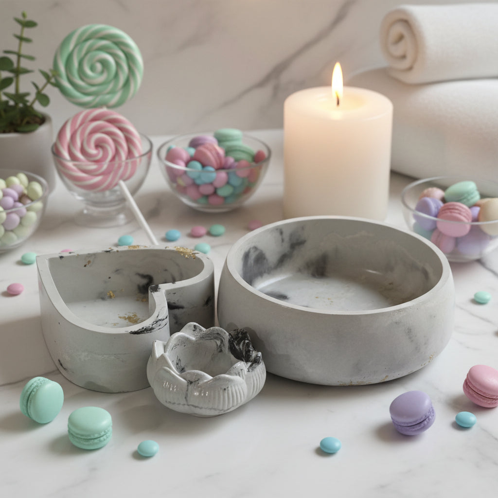 Eclipse Marble 3-Piece Concrete Décor Set