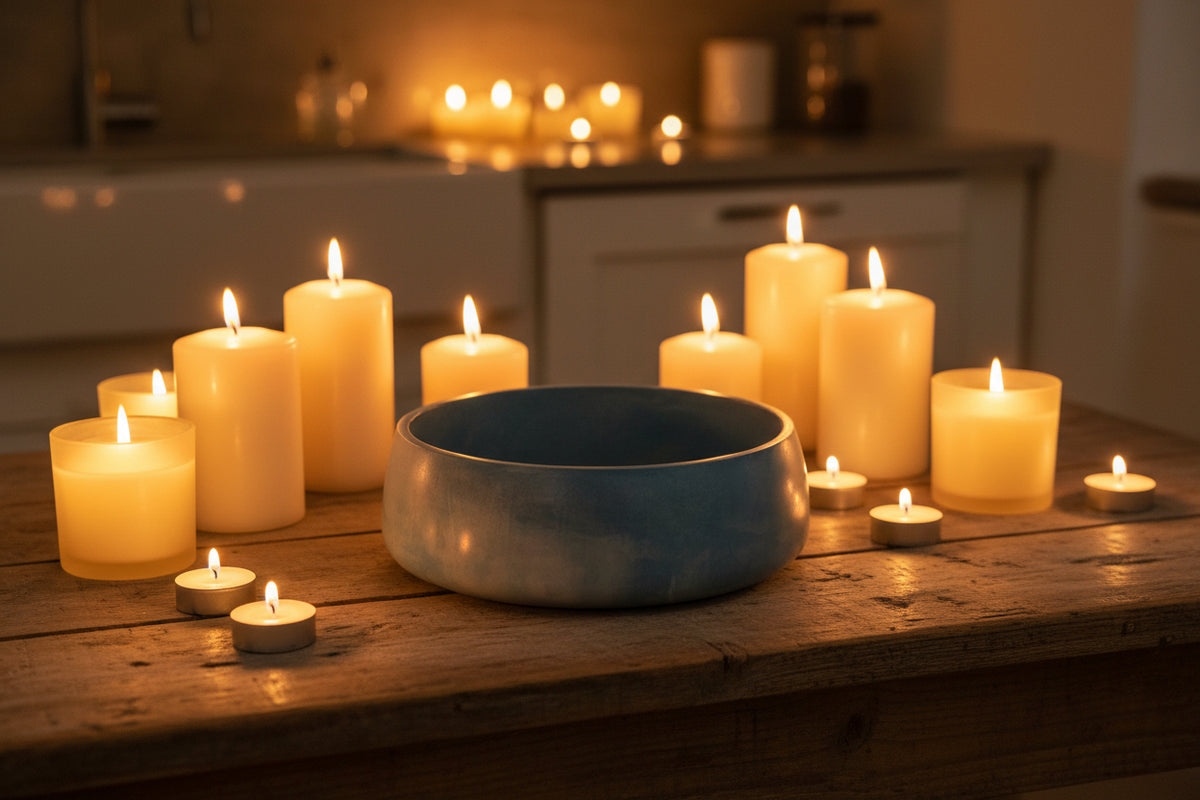 Ocean Mist Handcrafted Concrete Bowl