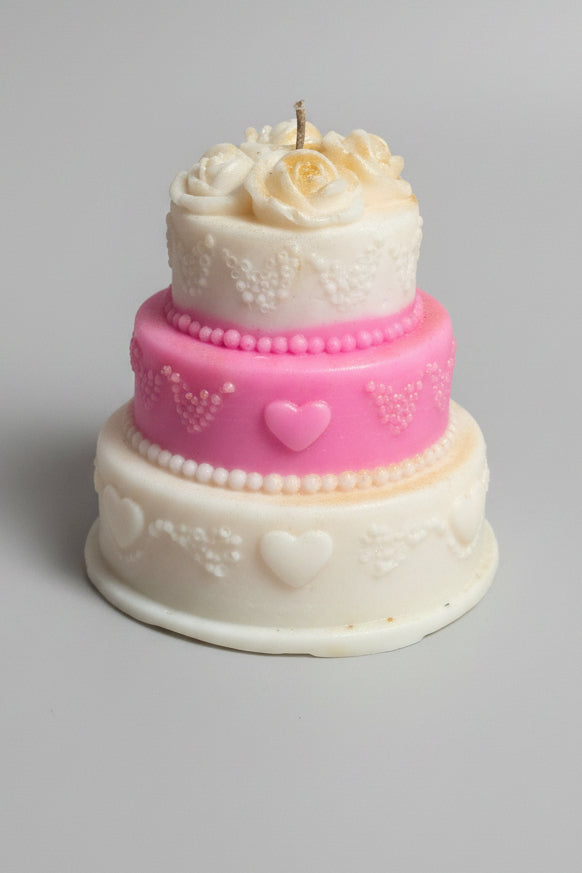 Luxury Coconut Cream Floral Cake Candle