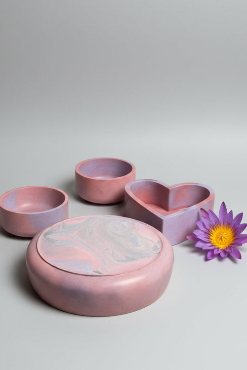 Amethyst Blush Marble Decorative Bowl