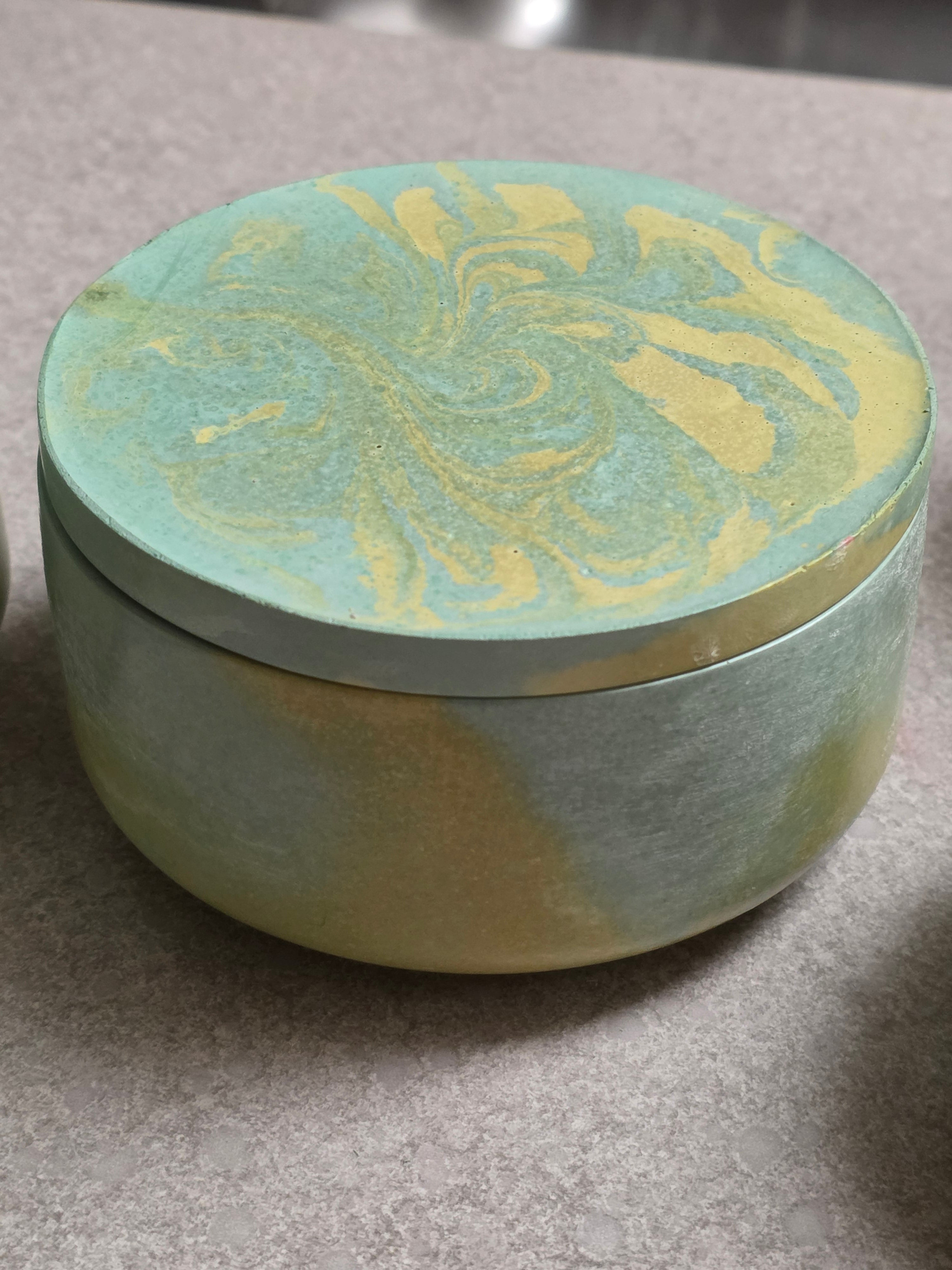 Green Marble Concrete Bowl