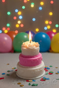 Luxury Coconut Cream Floral Cake Candle