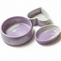 3 Pieces Lavender Marble Decorative Bowl Sets💜