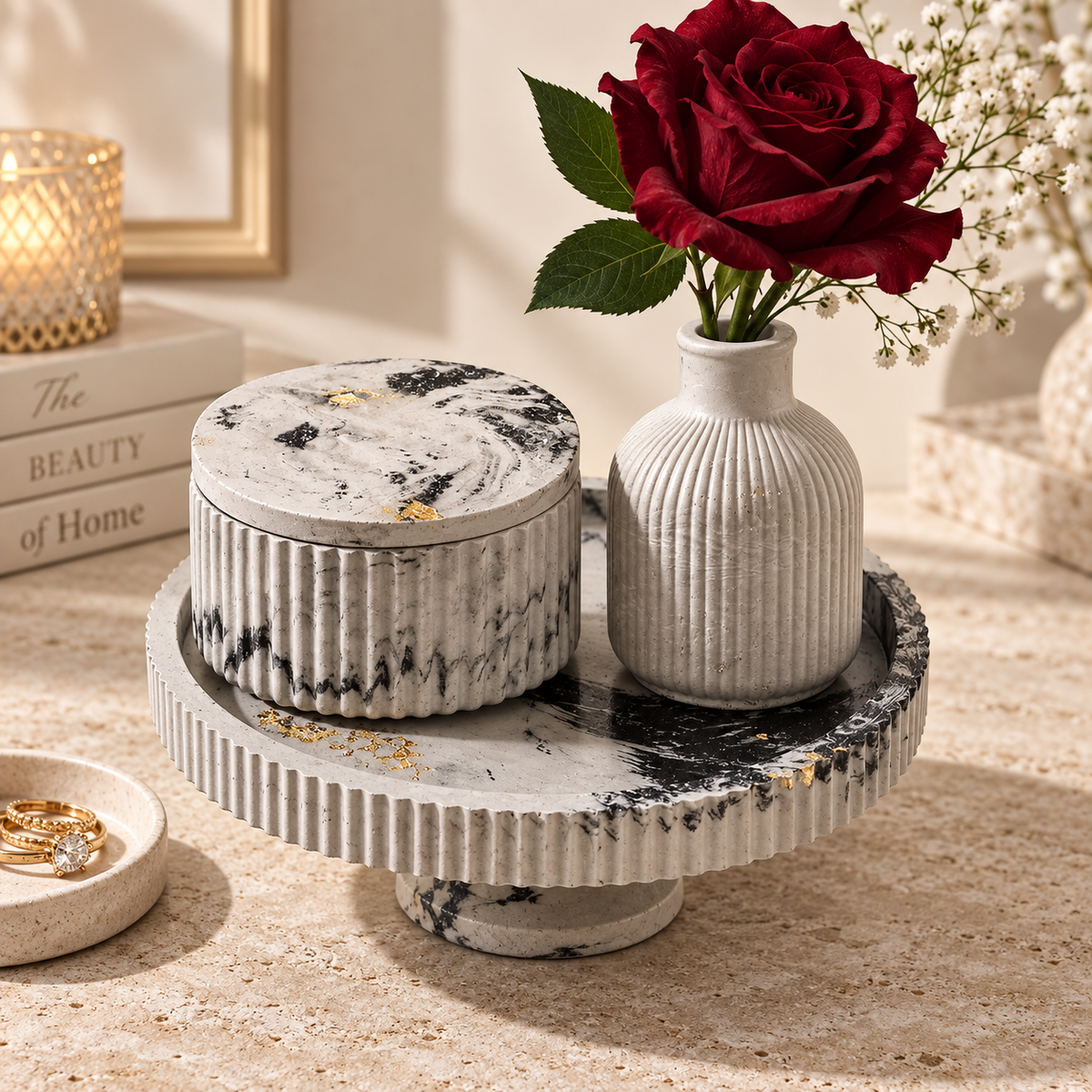 Aurelia Marble Vanity & Décor Set