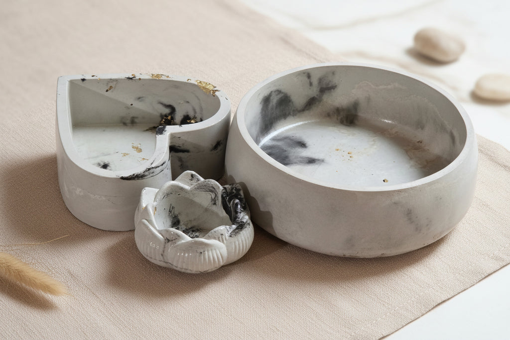 Eclipse Marble 3-Piece Concrete Décor Set