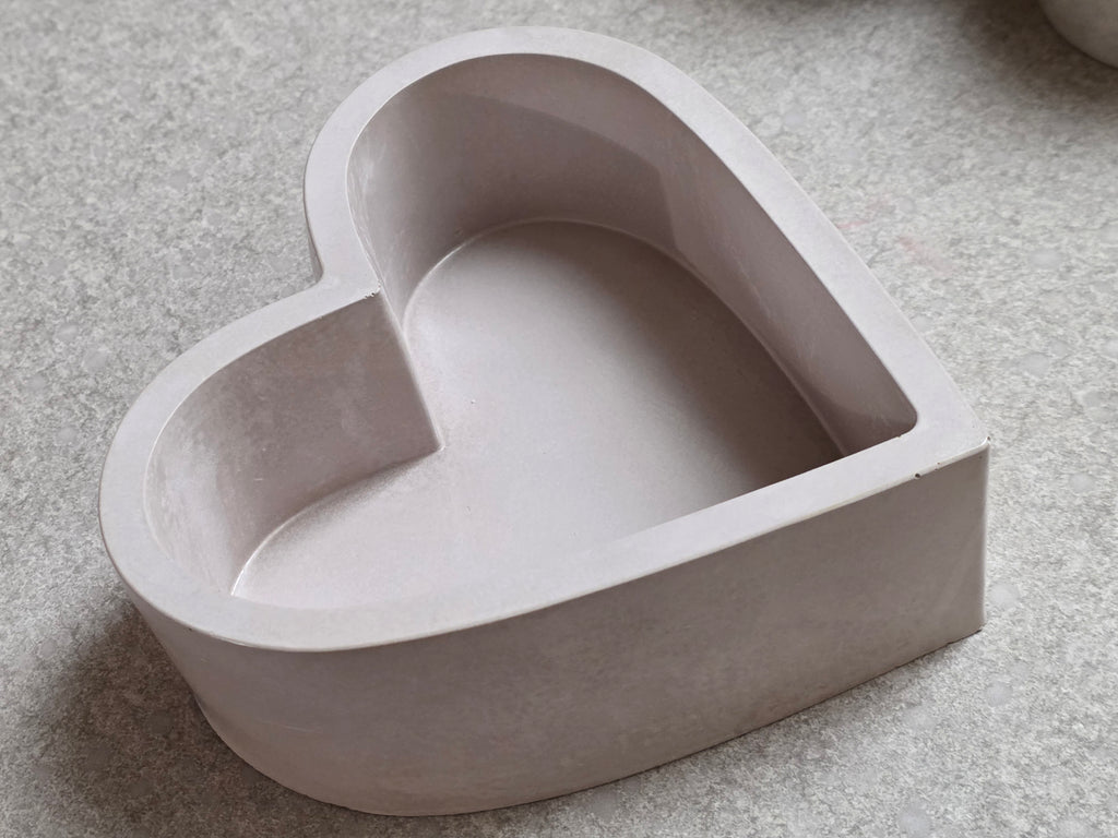 Heart-Shaped Decorative Cement Jar ❤️