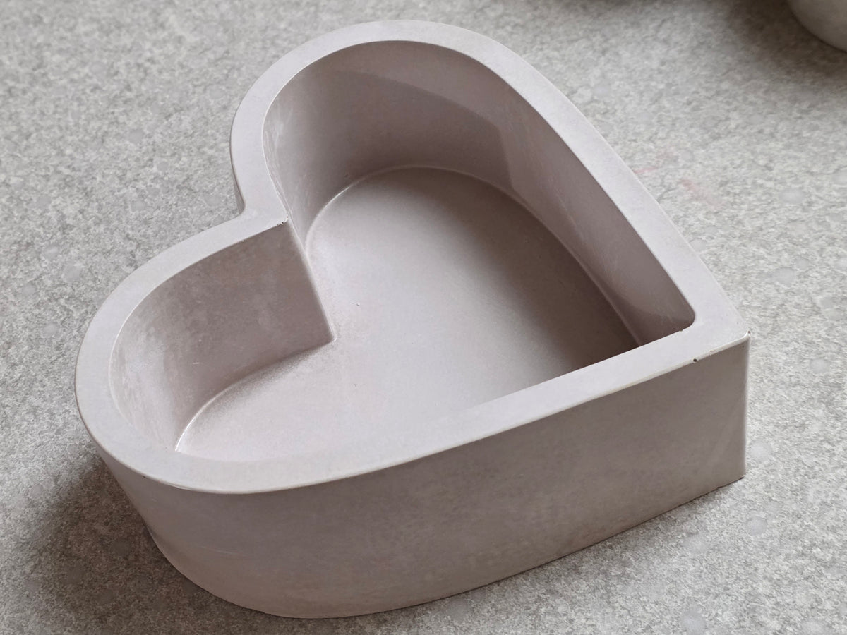 Heart-Shaped Decorative Cement Jar ❤️