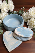 Coastal Serenity Blue Marble Décor Set 🩵🤍