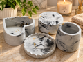 Obsidian & Gold Marble Concrete Décor Collection
