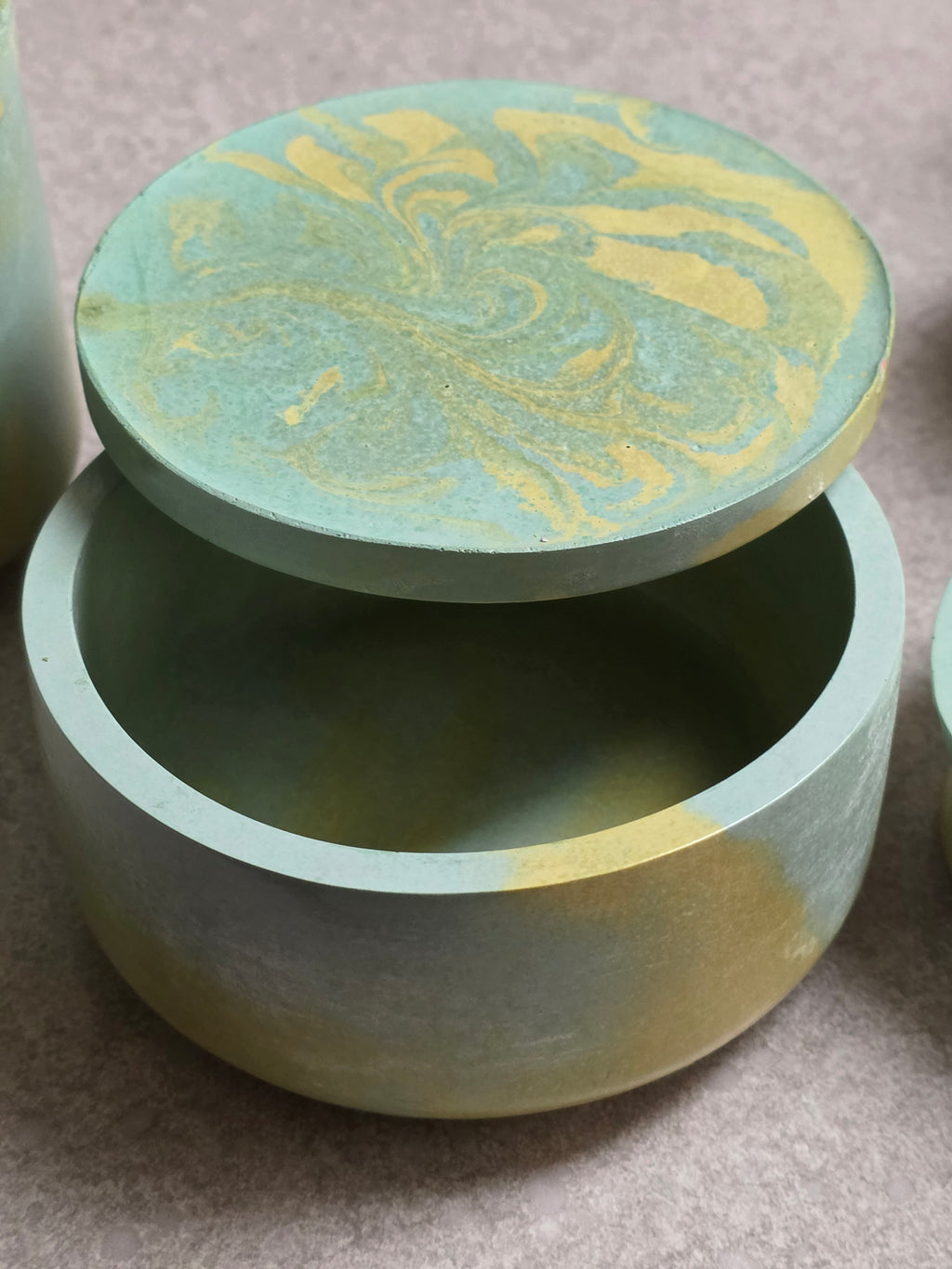 Green Marble Concrete Bowl