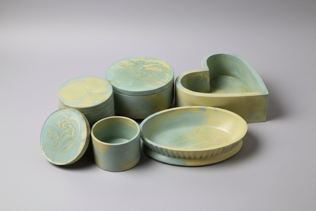 Green Marble Concrete Bowl