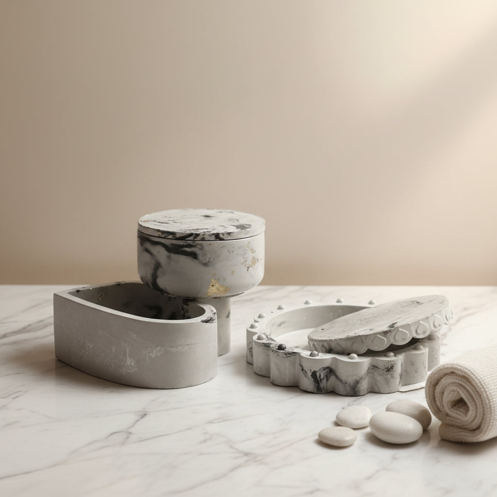 Gilded Marble Concrete Décor Collection