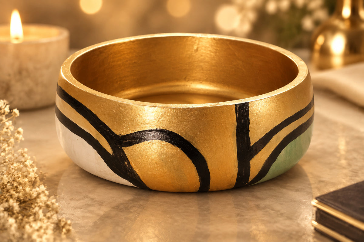 Golden Dynasty Concrete Bowl