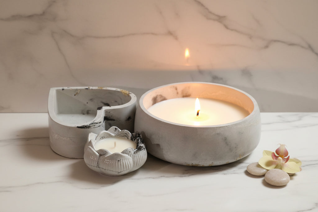 Eclipse Marble 3-Piece Concrete Décor Set