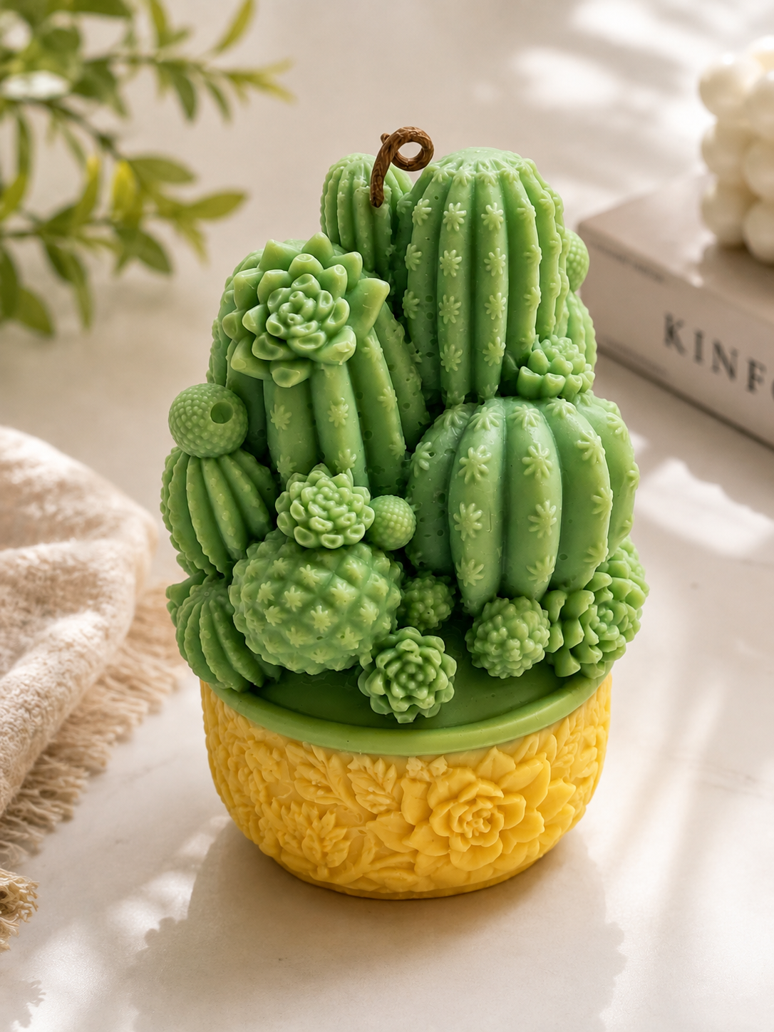 Handcrafted Cactus Garden Candle