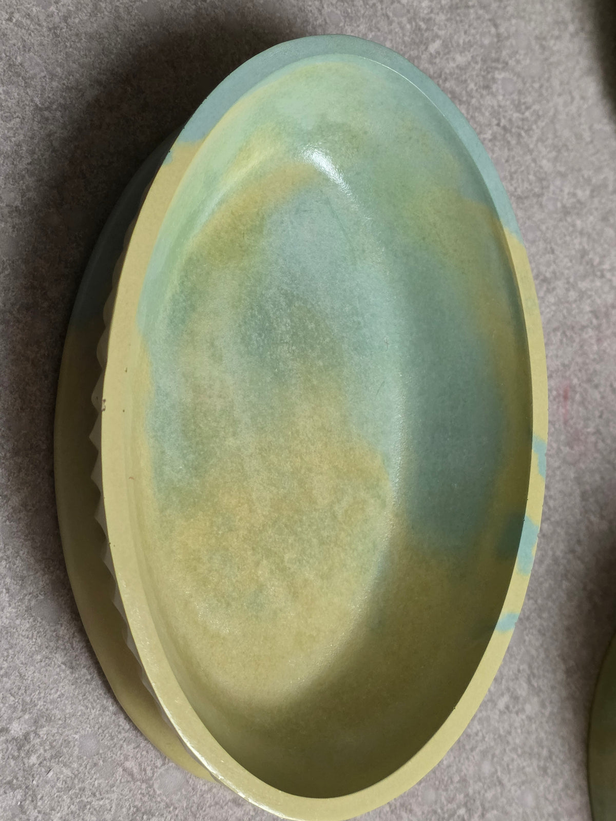 Handcrafted Cement Multipurpose Marble Oval Jars
