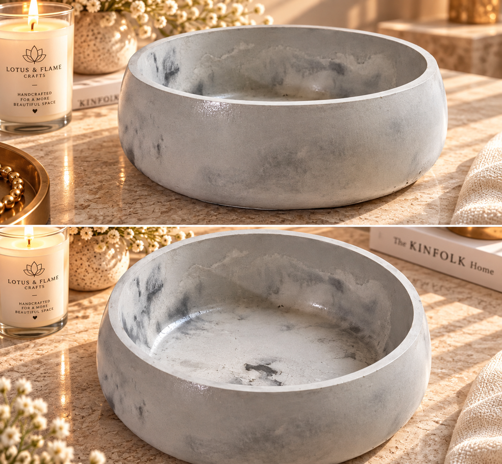 Cloudstone  Large Artisan Concrete Bowl
